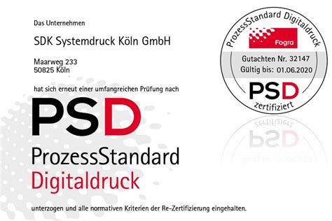 PSD Zertifizierung