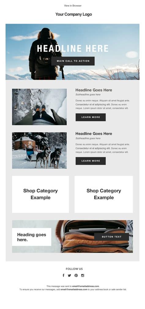 PSD to Clean HTML Email, Mailchimp Template Service by CXWebExperts on