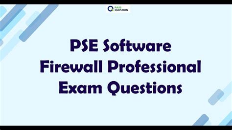 PSE-SoftwareFirewall Exam