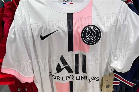 PSG pink and grey away kit