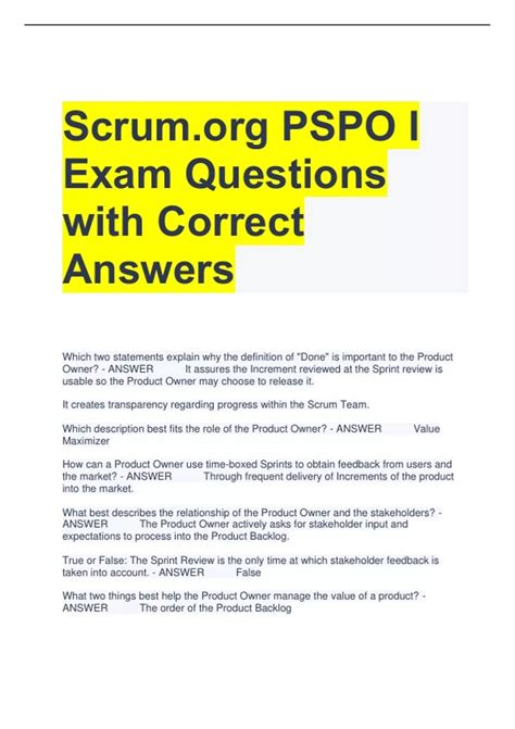 PSPO-I Exam Fragen