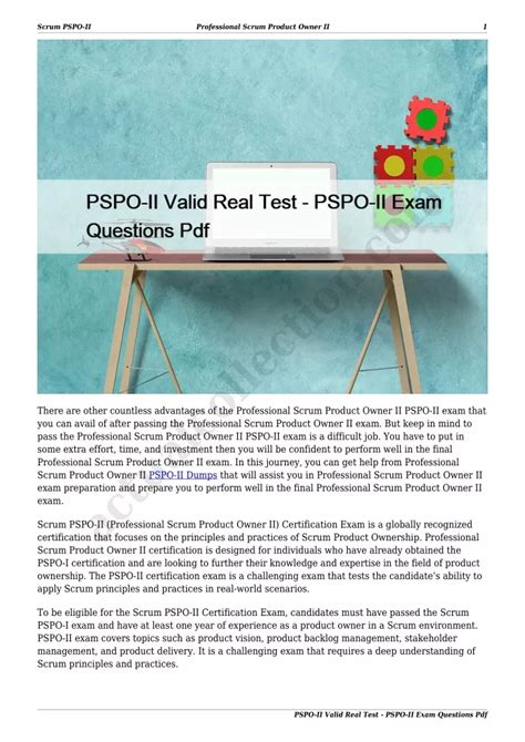 PSPO-II PDF Testsoftware