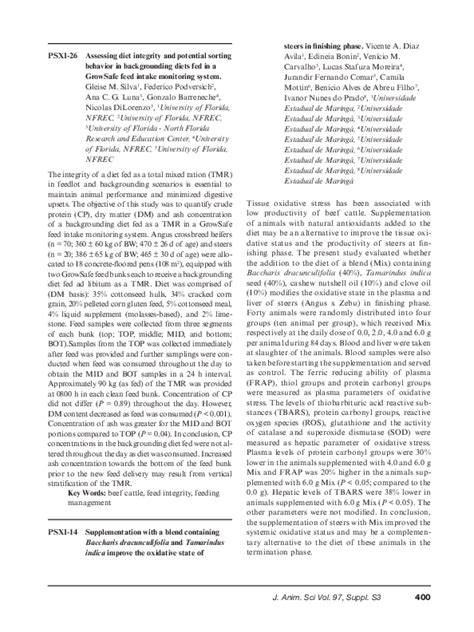 PSXI-26 Assessing diet integrity and potential sorting behavior in ... - raincitystudios.com