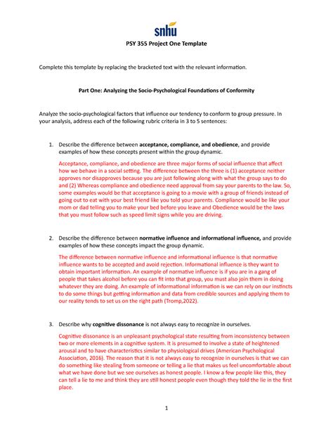 PSY 215 Module One Project One PSY 215 Project One Template Use the