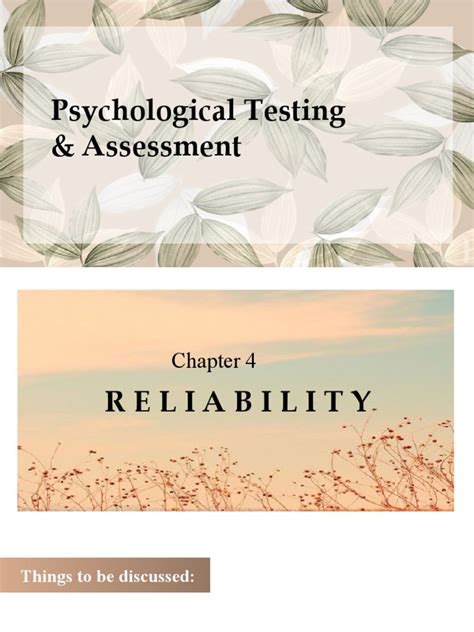 Psychological Assessment Reliability and Validity: PA ... - Studocu - wintechmobiles.com