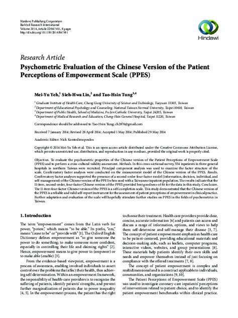 Psychometric evaluation of the Chinese version of the Patient Self ... - wintechmobiles.com