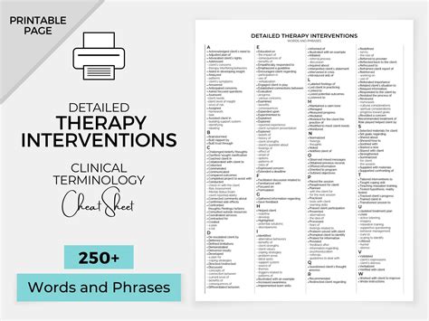 PSYCHOTHERAPY PROGRESS NOTE Cheat Sheet Clinical Terms Etsy