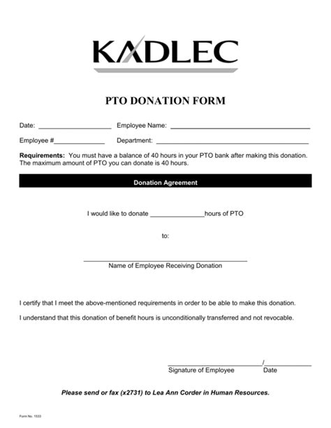 PTO Donation Form