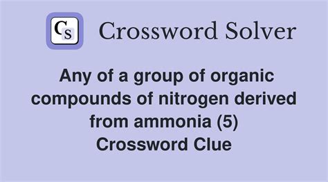 PUNGENT COMPOUND (NH3) - 7 Letters - Crossword Solver Help