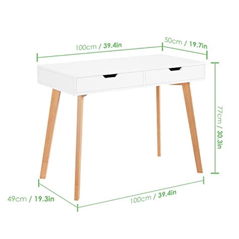 PUPL Writing Computer Desk, Home Office Desk with Two Large …