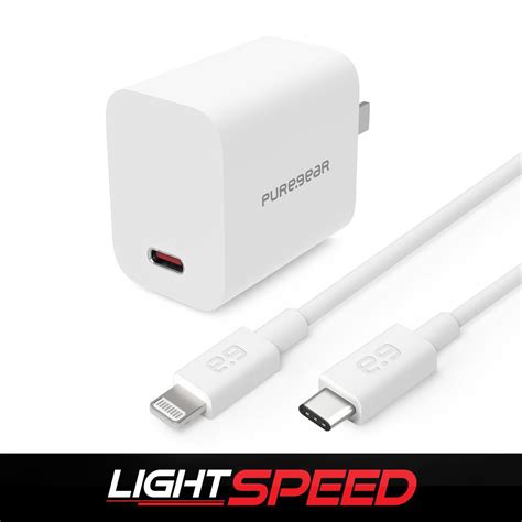 PUREGEAR LightSpeed 20W Single USB-C PD Wall Charger