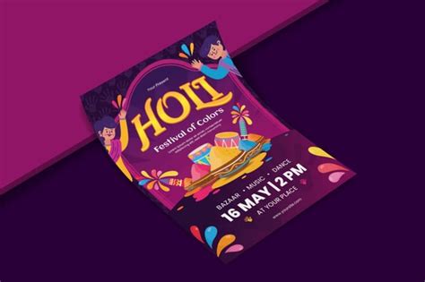 Purple Holy Festival Flyer Template - PoweredTemplate - muktibox.com