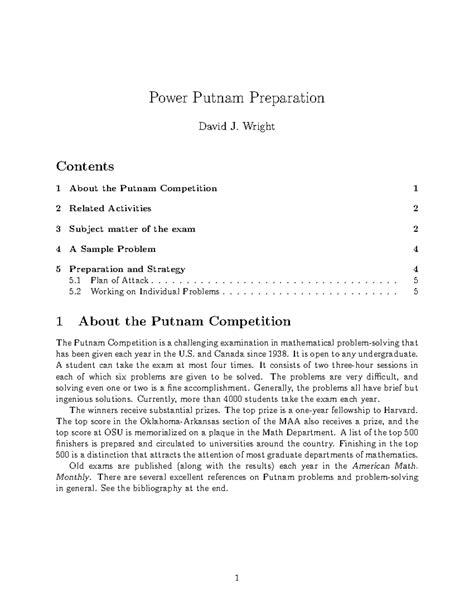 Putnam Competition Preparation Guide | PDF - wintechmobiles.com