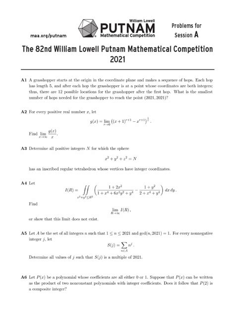Putnam exam | Department of Mathematics | University of Colorado … - wintechmobiles.com