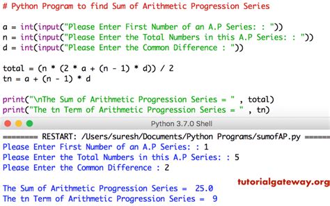 Python Program for Arithmetic Progression - BTech Geeks - wintechmobiles.com