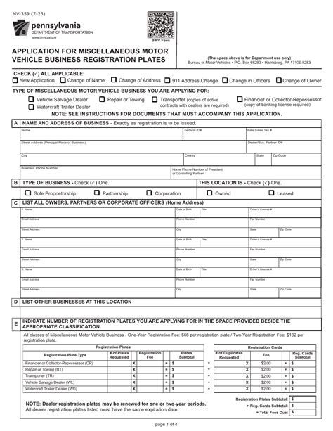 Pa form mv 359: Fill out & sign online DocHub