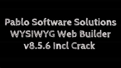 Pablo Software Solutions Wysiwyg Web Builder