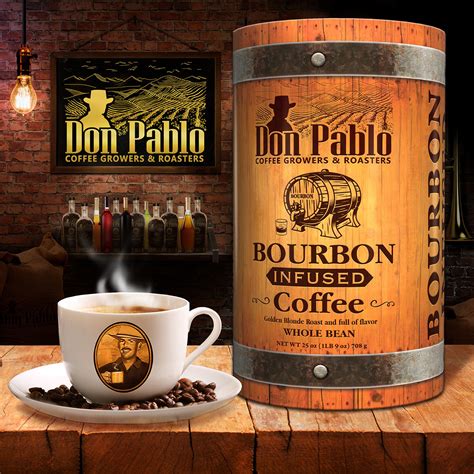 Pablo coffee. Call to Order (877) 436-6722 Mon-Fri 8am-6pm ET. Specialty Coffee soaked in REAL Premium Whiskey, then roasted to perfection. Our Specialty Grade coffee is soaked in fine whiskey until the beans absorb every drop. It is dried, then roasted in small batches until natural sugars are caramelized just right. The result is a perfect balance of ... 