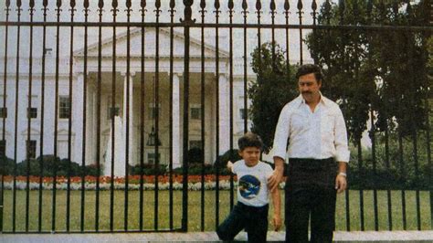 Pablo Escobar Standing in Front of the White House Gates. Pablo Escobar, “The King of Cocaine,” was the wealthiest criminal in all of history. By his death in 1993, he had a net worth of $30 billion (the equivalent of around $70 billion in 2022). Despite his criminal status, Escobar was elected as an alternate member of the Columbian .... Pablo escobar in front of white house