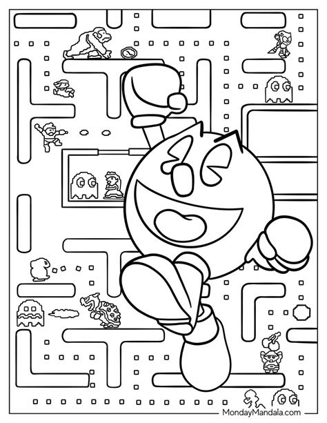 Pac Man Coloring Page