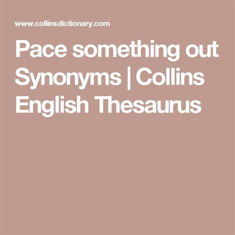 Pace Synonyms Collins English Thesaurus (2)