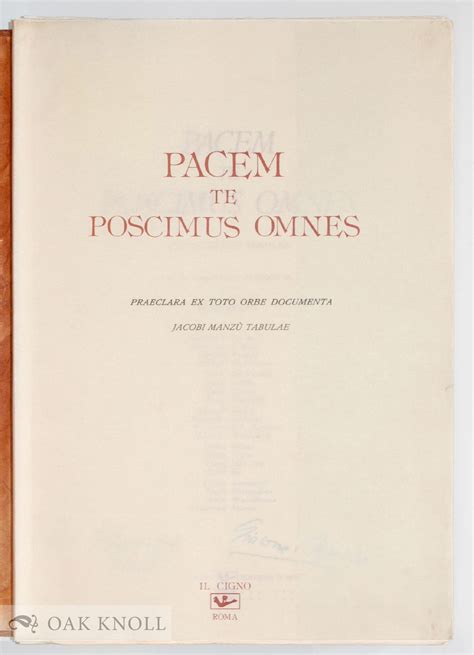 Pacem te poscimus omnes / jacobi manzù tabulae ; julii andreotti auspicium ; documenta, giovanni paolo ii. - Lancia delta integrale werkstatt reparaturanleitung 1993.