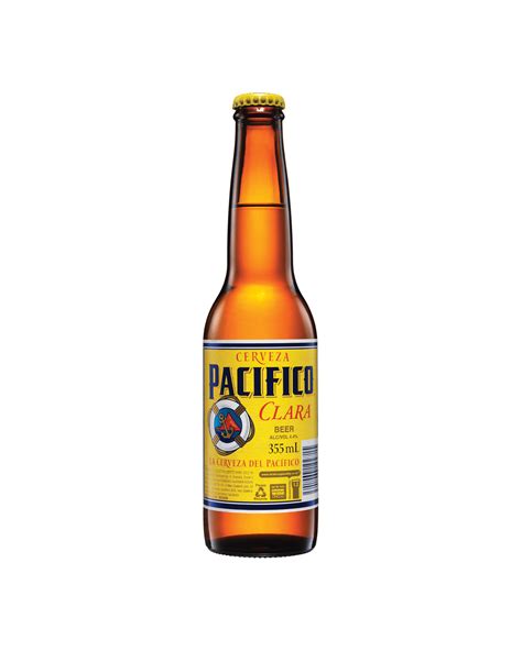 Pacfico. Pacifico beer was made for those with an Independent Spirit. *Per 12 fl. oz. serving of average analysis: Calories: 143, Carbs 13.6 grams, Protein 1.1 grams, Fat 0 grams. Discover responsibly™. Pacifico Clara® Beer. Imported by Crown Imports, Chicago, IL • Single 24 fl oz can of Pacifico Clara Mexican Import Beer 