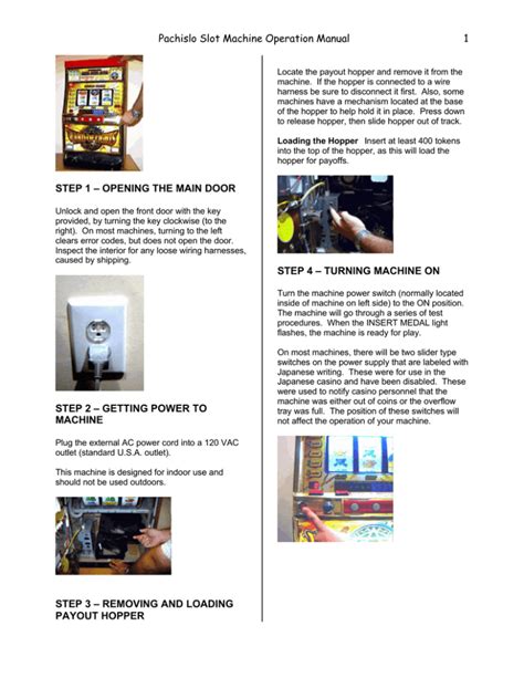 Pachislo slot machine operation manual 1. - Vk publications lab manual class 10 cbse.