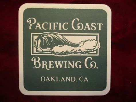 Pacific Coast Brewery Craft Beer Coaster Oakland California