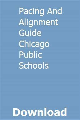 Pacing and alignment guide chicago public schools. - Zingerman guide to good eating how t.