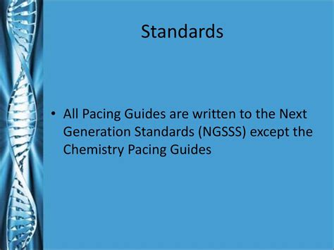 Pacing guide for next generation chemistry. - Da fattori a corcos a ghiglia.