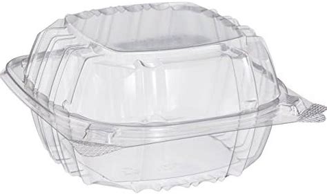 Pack of 100 Small Clear Plastic Hinged Food Container …