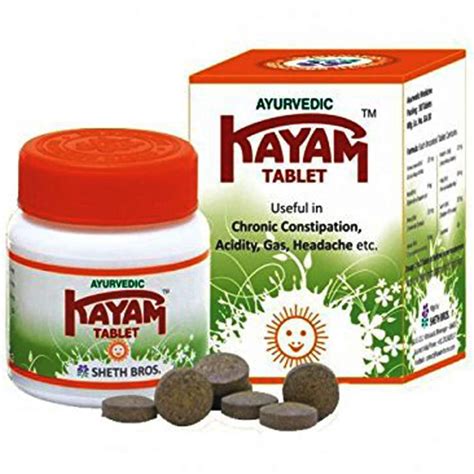 Pack of 3 Kayam Churan Ayirvedic Tablets 30 Tablet With Free