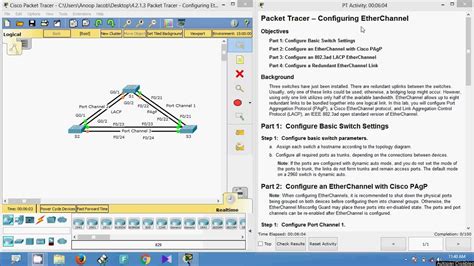 Packet Tracer - Configure EtherChannel - ut