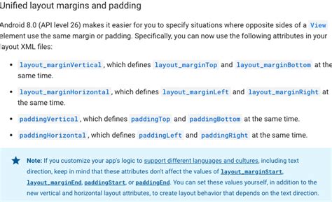 Paddinghorizontal android.  Is it true that I can't use `layout_marginHorizo...