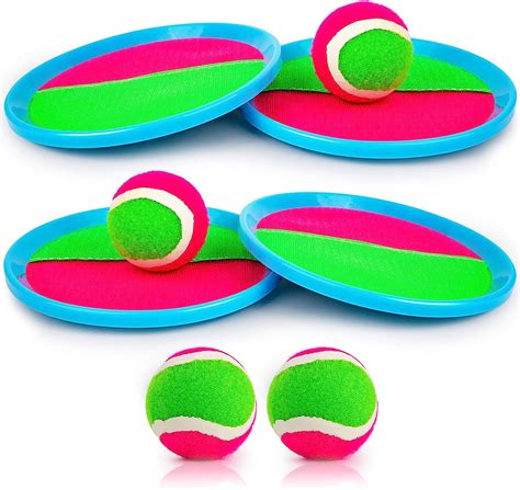 Paddle Toss and Catch Ball Set, Paddle Game Set with 4