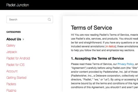 Padlet: Terms of Service