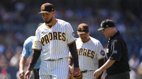 Padres reliever Robert Suarez ejected for sticky stuff before throwing a pitch against Marlins