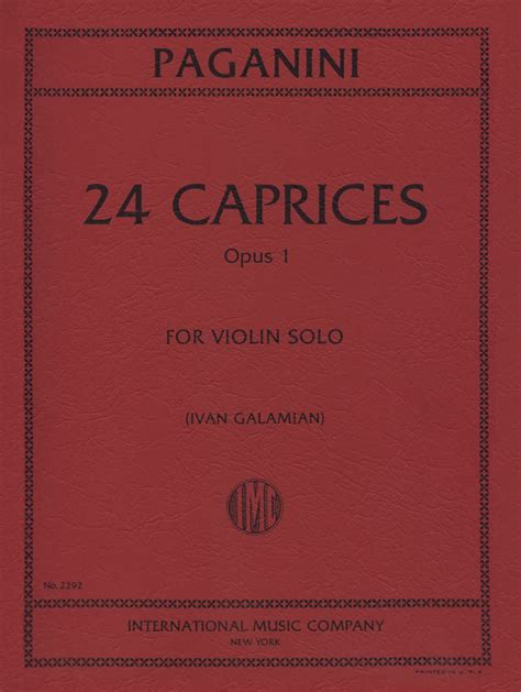 Paganini niccolo 24 caprices for violin by ivan galamian published. - John deere jd 400 industrial service manuals.