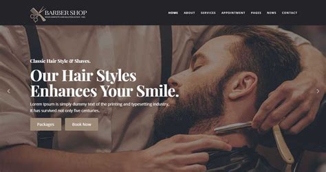 Page barber shop. The new Barber Shop Layout Pack will help you set up a beautiful barber shop website in no time! It includes custom icons, relevant high-quality images and page structures that allow you to communicate as concise as possible with your website’s visitors. You’ll love the design style of this layout pack. It’s old school yet clean and modern at the same time! 