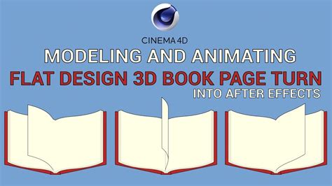 Page turn Animation C4D Tutorial Flat design Book YouTube