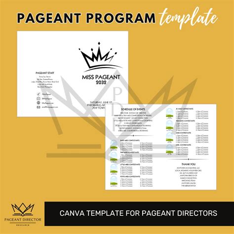 Pageant Program Template