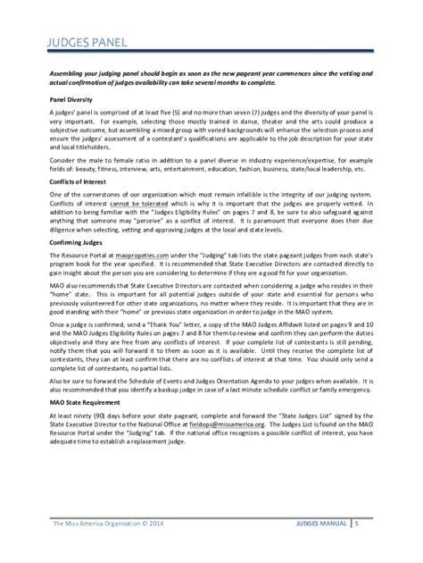 Pageant judge bio example pdf
