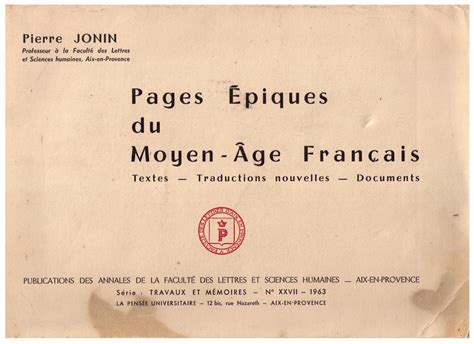 Pages epiques du moyen age francais   texte traductions nouvelles documents   tome 1. - Deutsche soldat in der armee von morgen.