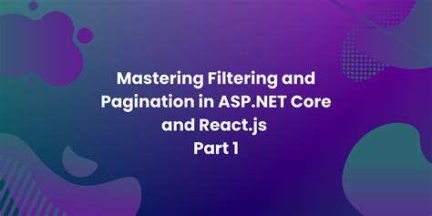 Pagination and filtering. NET Core 8.  These techniques allow clients to Le...