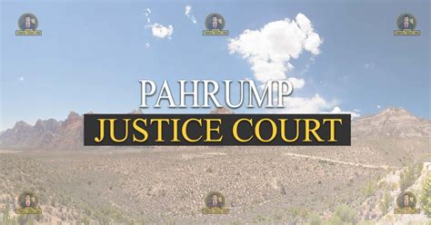 Pahrump Justice Court Calendar