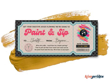 Paint And Sip Gift Certificate