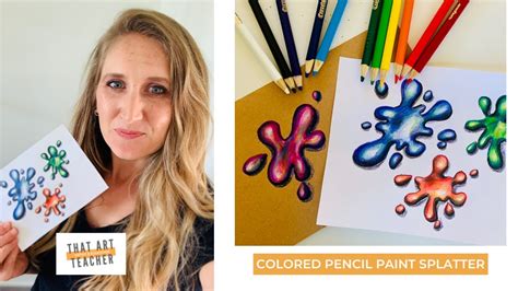 Paint Splatter Drawing Colored Pencil Blending Tutorial YouTube