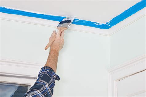 Paint ceiling. The best method I've found is to paint the perimeter of the room and then work in until you're done. Make sure your brush has an extension rod so you can easily ... 