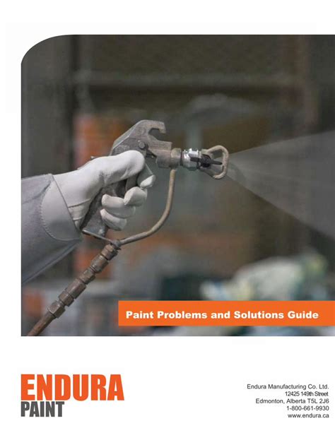 Paint problems and solutions guide endura. - Beschrijving en evaluatie van het registratieprojekt amw.